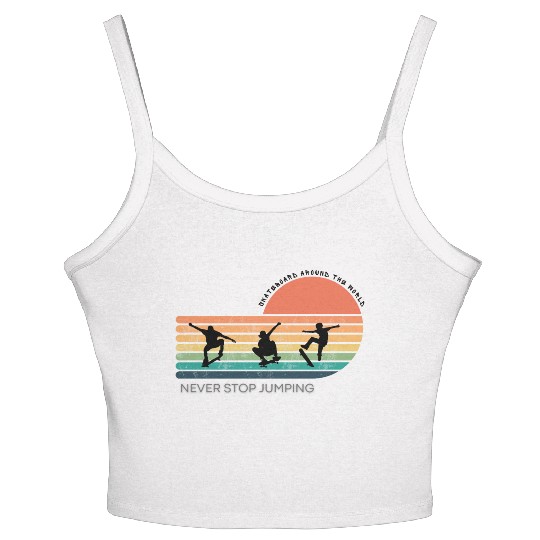 Skateboard 9 Women's Spaghetti Strap Tank Top