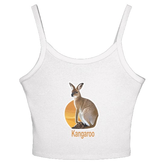 cute kangaroo animal Women's Spaghetti Strap Tank Top