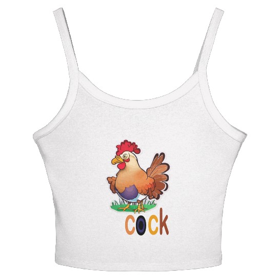 cute cock animal Women's Spaghetti Strap Tank Top