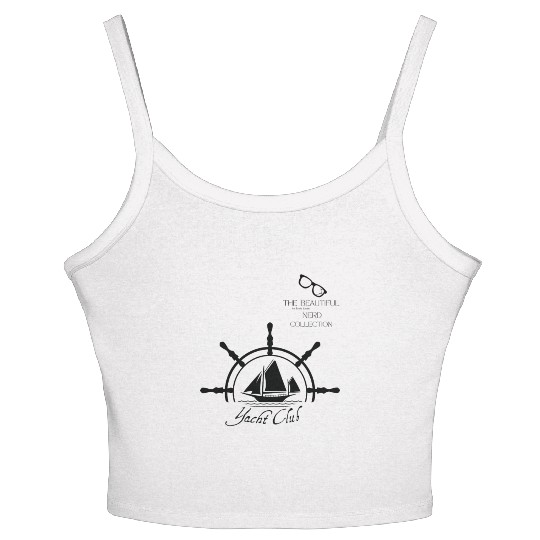 YACHT CLUB Design by Tavia Linen Women's Spaghetti Strap Tank Top