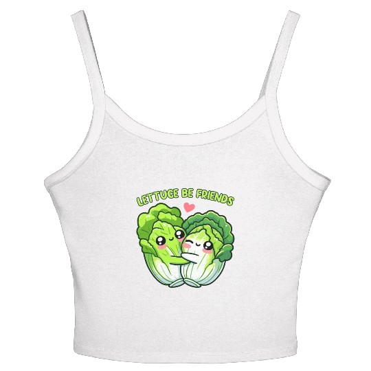 Lettuce Be Friends | Vegan Food Women's Spaghetti Strap Tank Top