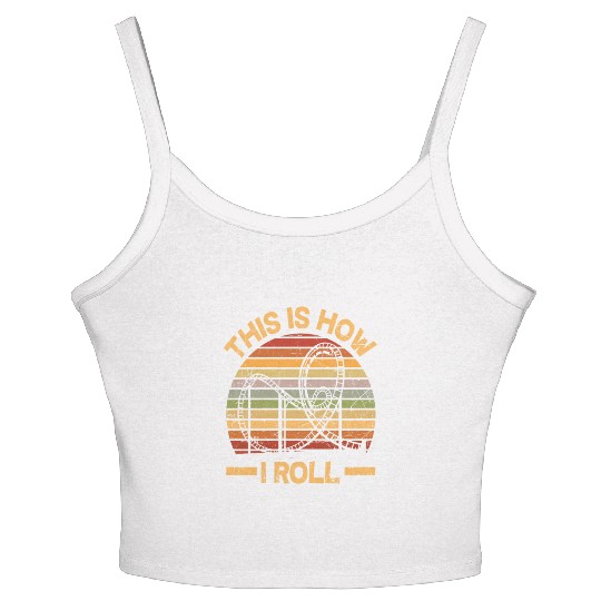 Retro Funny Roller Coaster Lover Roller Coaster Women's Spaghetti Strap Tank Top