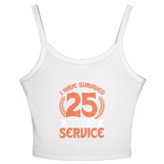 Service Anniversary Survived 25 Years of Service Women's Spaghetti Strap Tank Top