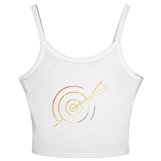 Archery Target Board Drawing Women's Spaghetti Strap Tank Top