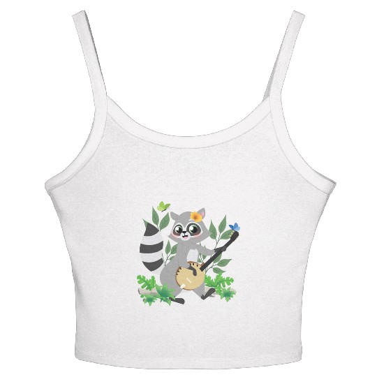 Raccoon Cottagecore Naturecore Kids Women's Spaghetti Strap Tank Top