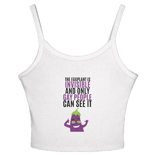 Invisible eggplant Women's Spaghetti Strap Tank Top for your gay friend