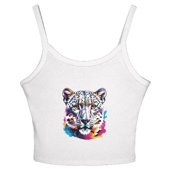 Snow leopard Women's Spaghetti Strap Tank Top