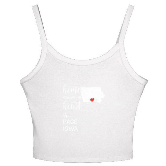 Page County Iowa Is Where My Heart Is Gift Women's Spaghetti Strap Tank Top