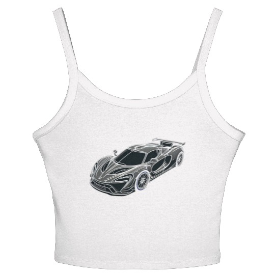 My Car, I Love My Car, Gift fot Him, BlackCar Women's Spaghetti Strap Tank Top