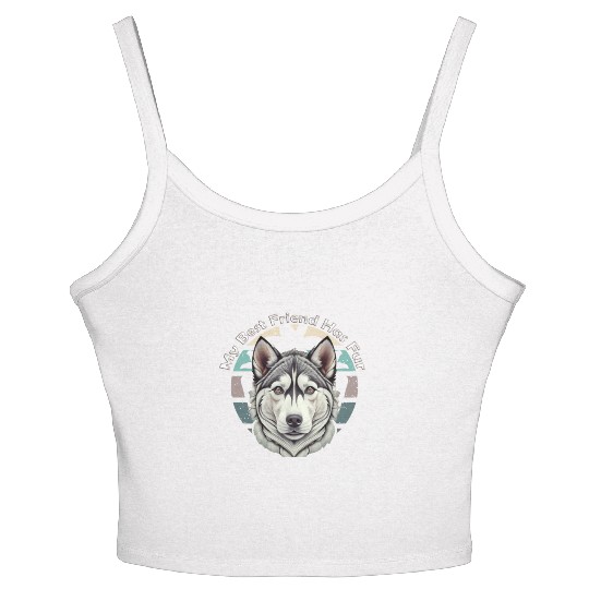 Valentine's Day celebrations with my husky Women's Spaghetti Strap Tank Top
