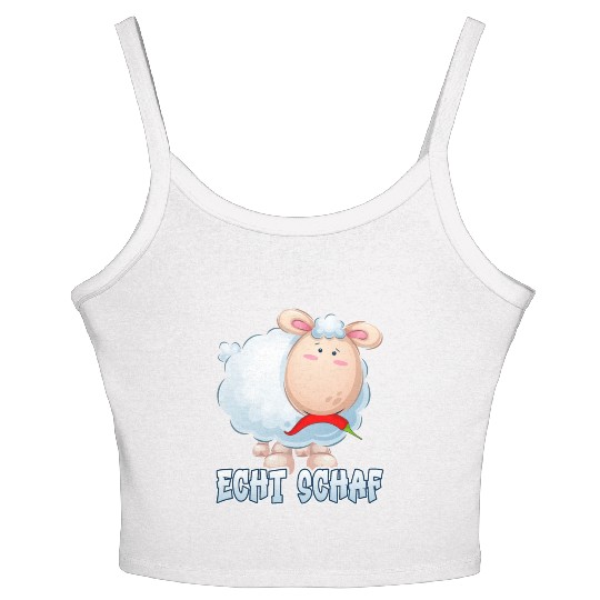 Sheep North German Lamb Shepherd Women's Spaghetti Strap Tank Top