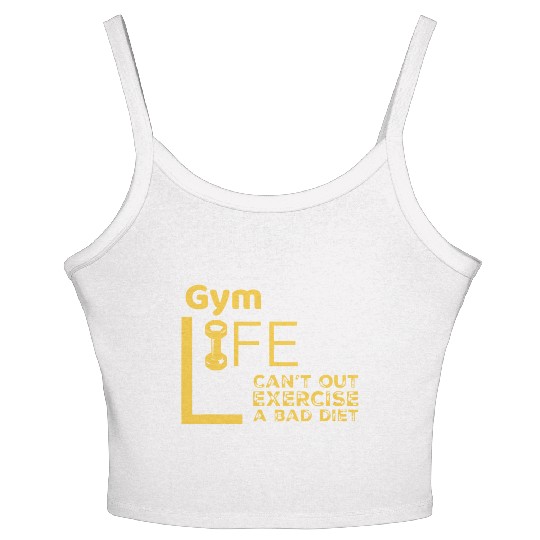 Gym Rat Bad Diet Exercise Women's Spaghetti Strap Tank Top
