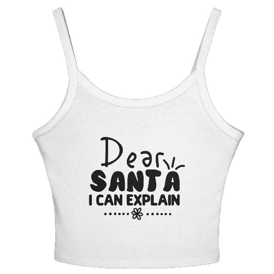Dear Santa I Can Explain Women's Spaghetti Strap Tank Top