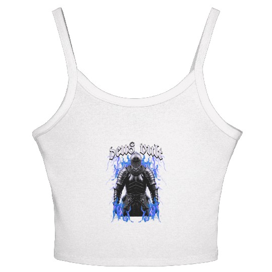 Deus Vult Historical Knight Women's Spaghetti Strap Tank Top