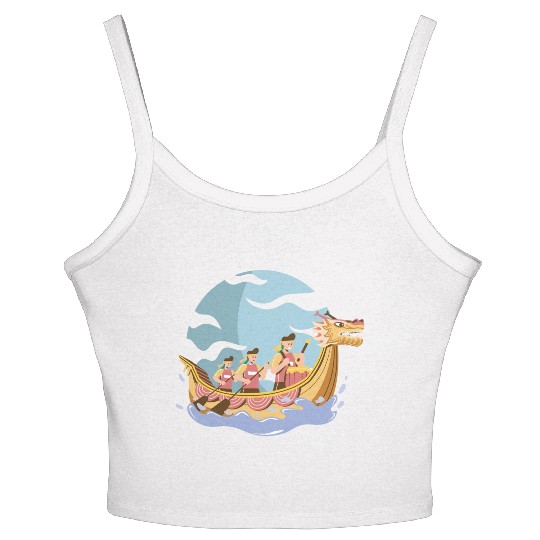 Chinese Dragon Boat Dragon Boat Racer Gift Women's Spaghetti Strap Tank Top