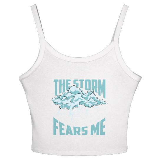 Storm Fears Me Content Creator Gift Women's Spaghetti Strap Tank Top