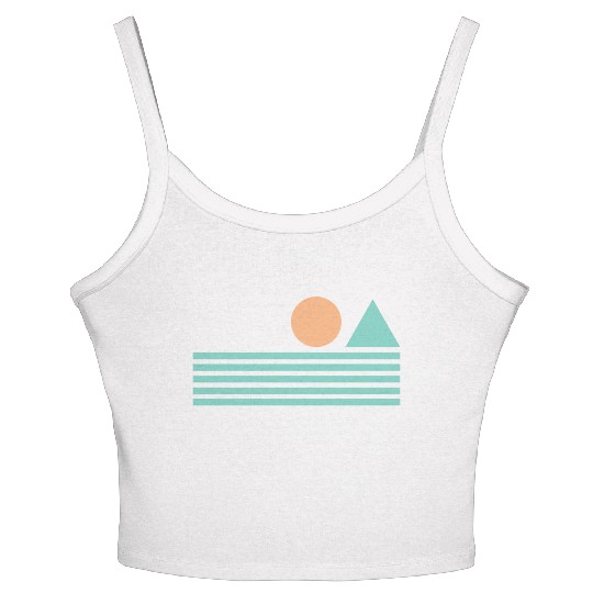 Retro Sunrise Women's Spaghetti Strap Tank Top