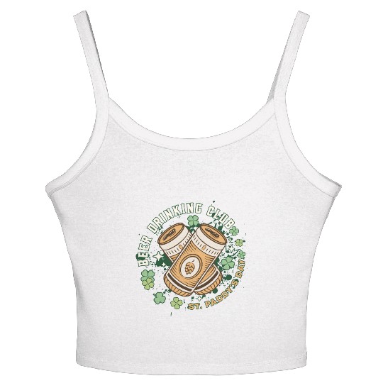 Beer Drinking Club St Paddy s Day Women's Spaghetti Strap Tank Top