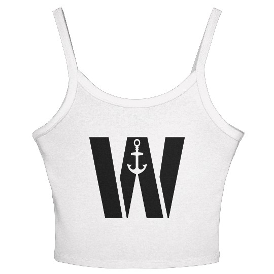 Wanchor W Anchor Essential,Hunter, pirate, ship Women's Spaghetti Strap Tank Top