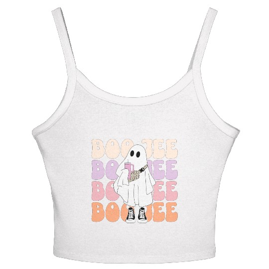 Boojee Halloween Ghost Women's Spaghetti Strap Tank Top