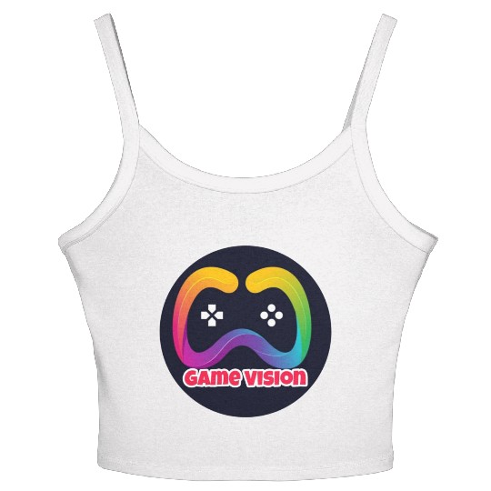 Game Vision Official YouTube Channel Logo Women's Spaghetti Strap Tank Top