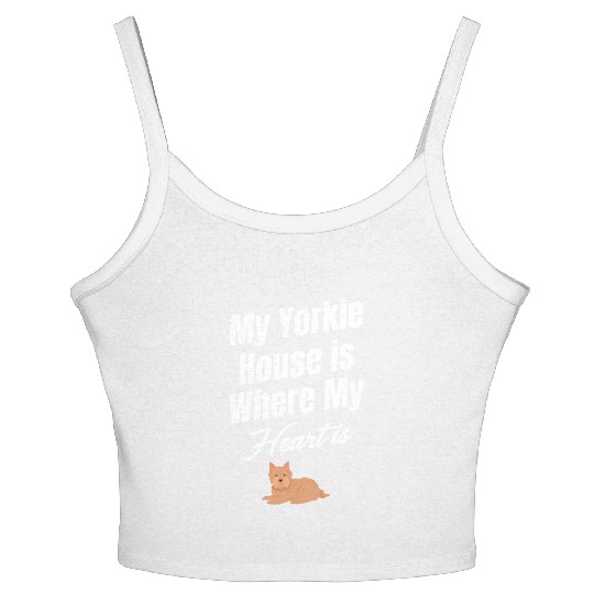 My Yorkie House Is Where My Heart Is Weimaraner Women's Spaghetti Strap Tank Top