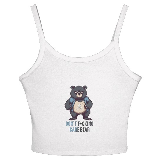 Don't F*cking Care Bear Women's Spaghetti Strap Tank Top