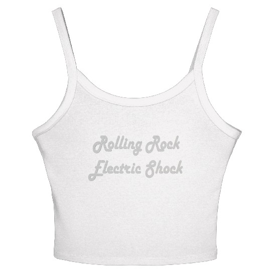 Rolling rock electric shock Women's Spaghetti Strap Tank Top