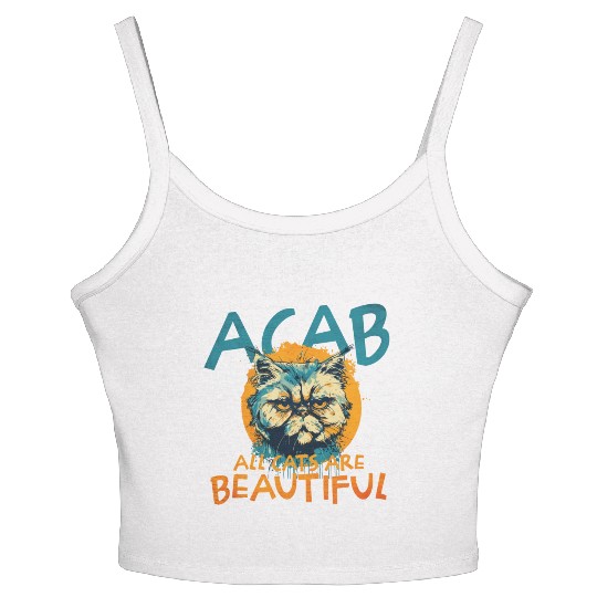ACAB All Cats Are Beautiful Women's Spaghetti Strap Tank Top