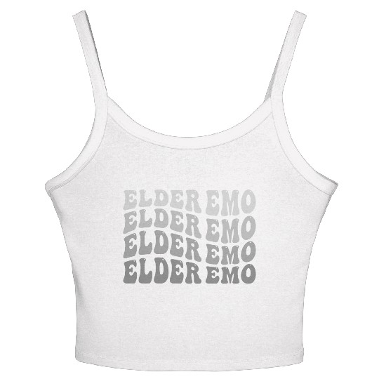 Elder EMO Multi Word Groovy Style Women's Spaghetti Strap Tank Top