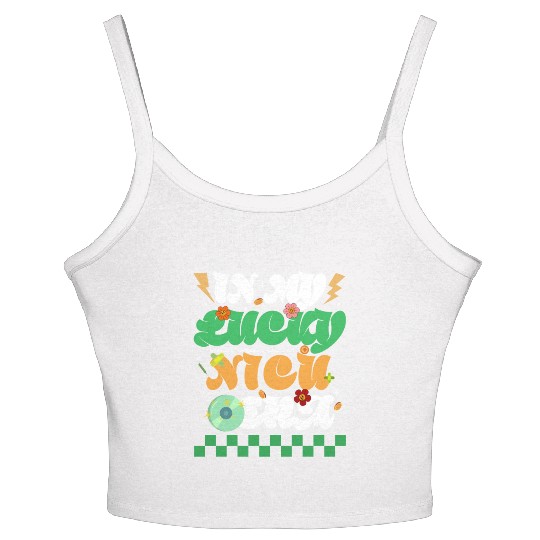 In My Lucky NICU Era St Patricks Day Hippie Smile Women's Spaghetti Strap Tank Top