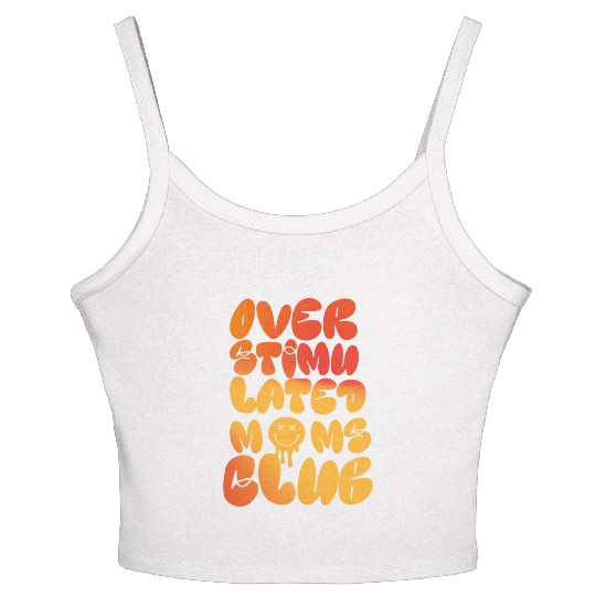 overstimulated moms club Women's Spaghetti Strap Tank Top