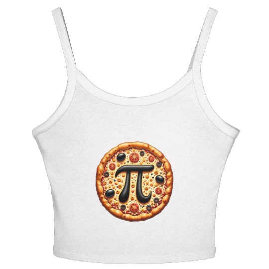 Pizza Pi Day Mathematical Delight Women's Spaghetti Strap Tank Top