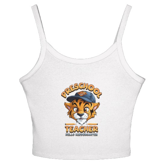 Preschool Teacher Hello Kindergarten Women's Spaghetti Strap Tank Top