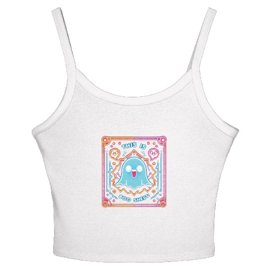 THIS IS BOO SHEET! Version 2, neon colors Women's Spaghetti Strap Tank Top