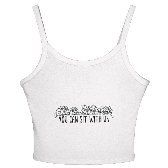 You can sit with us Jesus and twelve apostles Women's Spaghetti Strap Tank Top