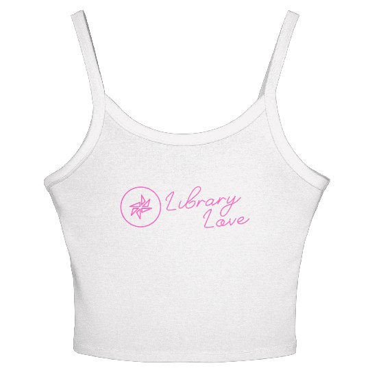 ALIA Library Love Neon Pink Solid Women's Spaghetti Strap Tank Top