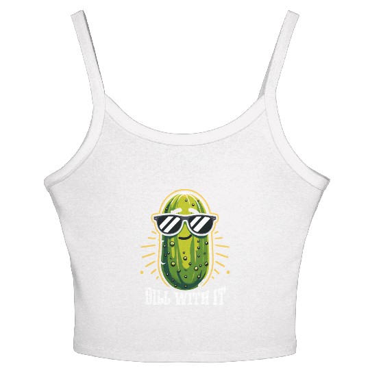 Pickle Lover Funny Pickle Dill pickle Pickled Women's Spaghetti Strap Tank Top