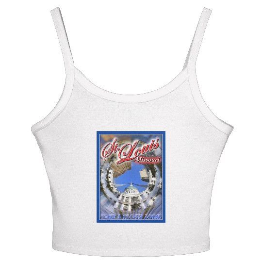 Historic Downtown St. Louis Arch & Courthouse Women's Spaghetti Strap Tank Top