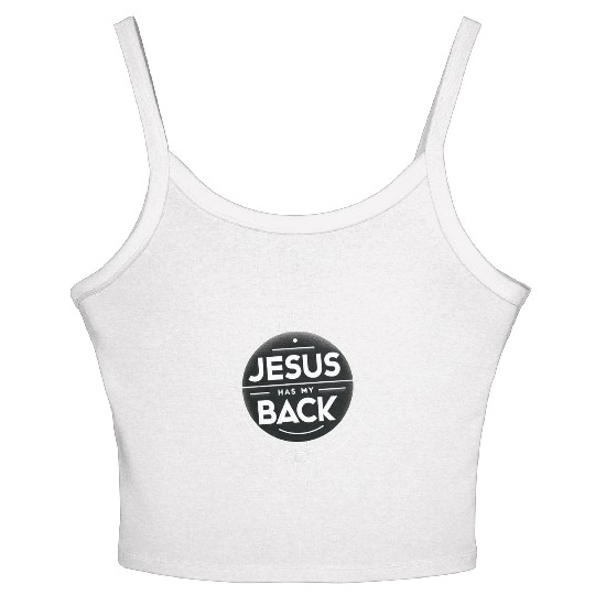 Jesus Has My Back 19 Women's Spaghetti Strap Tank Top