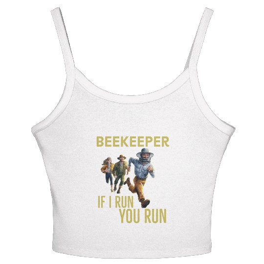 Cool Beekeeper If I run You run design for beekeep Women's Spaghetti Strap Tank Top
