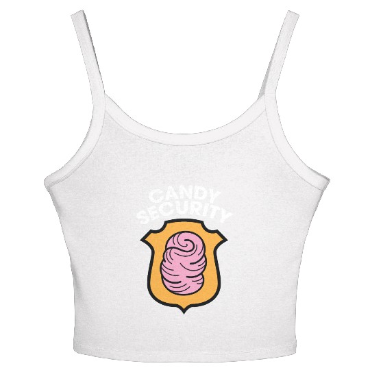 Candy Security Mom Dad Matching Birthday Costume Women's Spaghetti Strap Tank Top