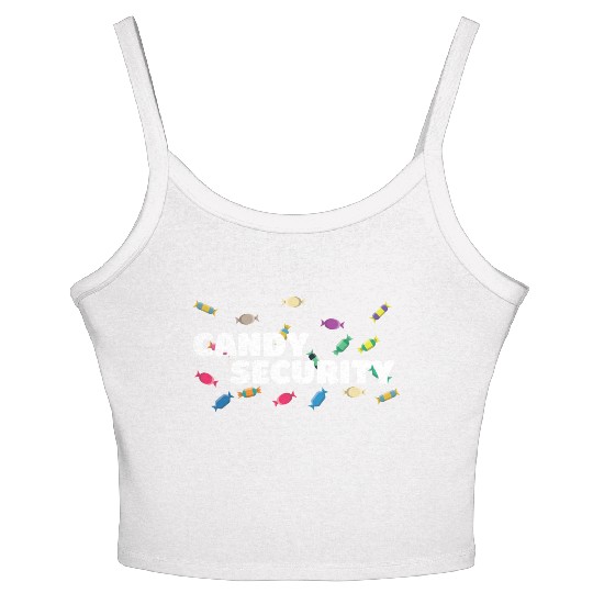 Candy Security Mom Dad Matching Birthday Costume Women's Spaghetti Strap Tank Top