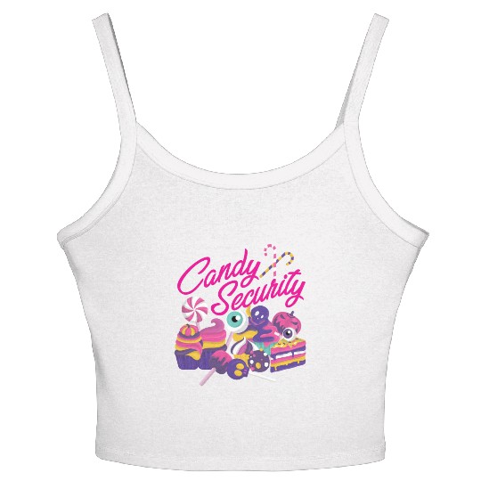 Candy Security Mom Dad Matching Birthday Costume Women's Spaghetti Strap Tank Top