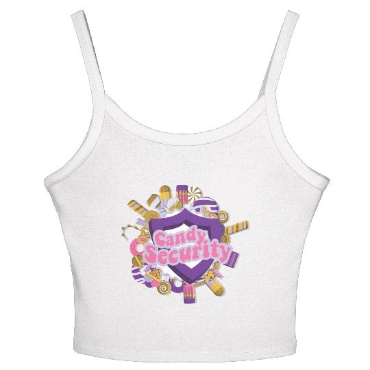 Candy Security Kids Parents Matching Birthday Women's Spaghetti Strap Tank Top