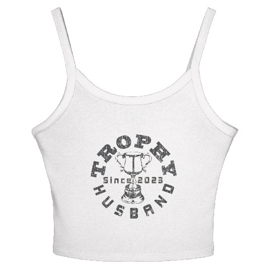 Trophy Husband 2023 Gray Women's Spaghetti Strap Tank Top