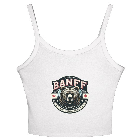 Banff National Park, Alberta Canada grizzly bears Women's Spaghetti Strap Tank Top