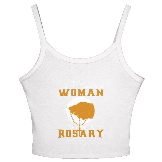 Roman Catholic Rosary Mary Chaplet Women Design Women's Spaghetti Strap Tank Top