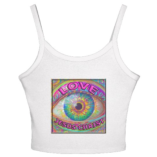 Eye (I) Love JESUS CHRIST Women's Spaghetti Strap Tank Top