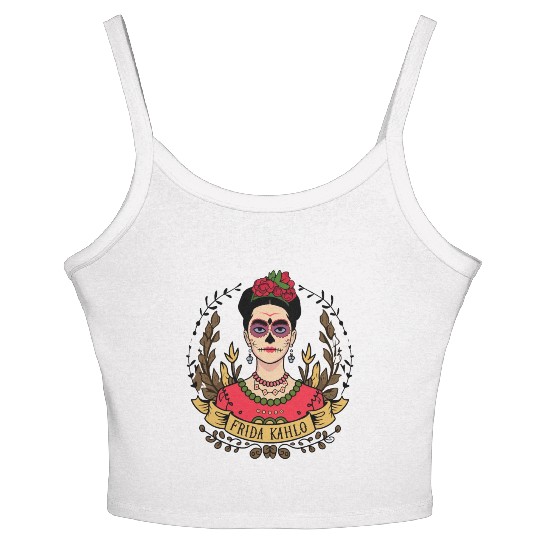 Frida Kahlo Day of the Dead Women's Spaghetti Strap Tank Top